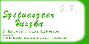 szilveszter huszka business card